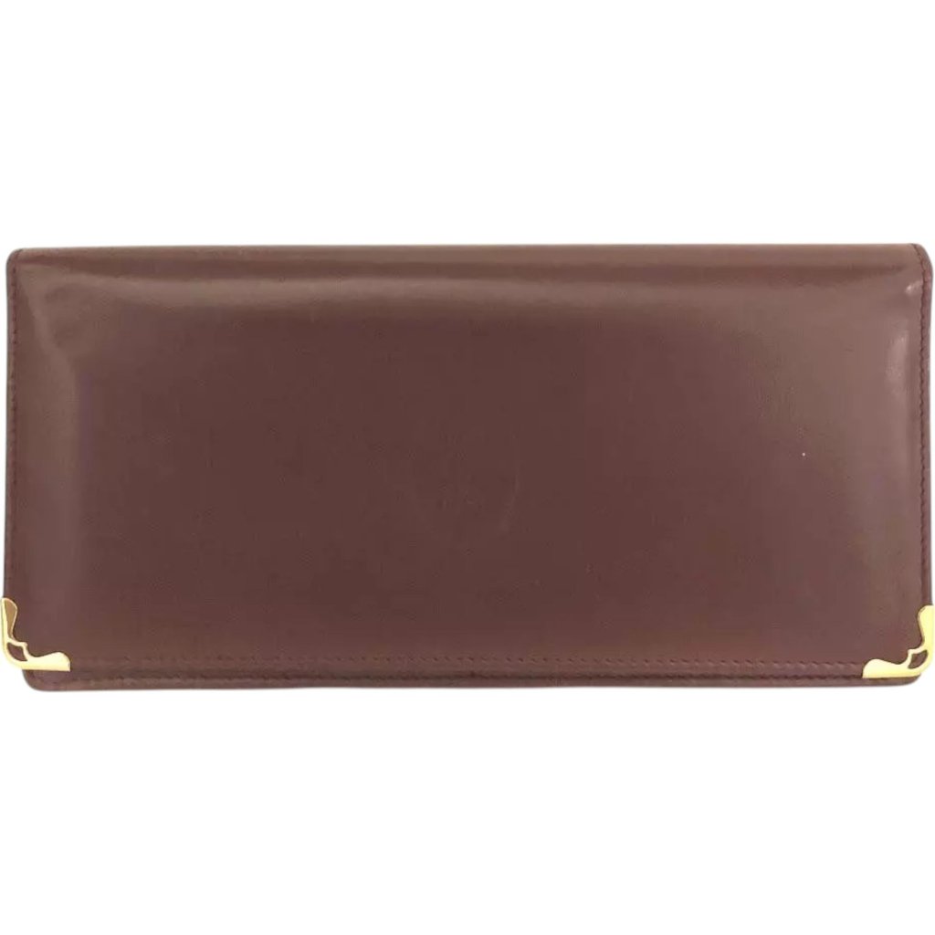 527153bu (Eh) Must De Cartier Wallet Long Bordeaux Leather